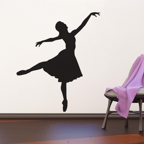Adesivo murale Danzatrice Silhouette